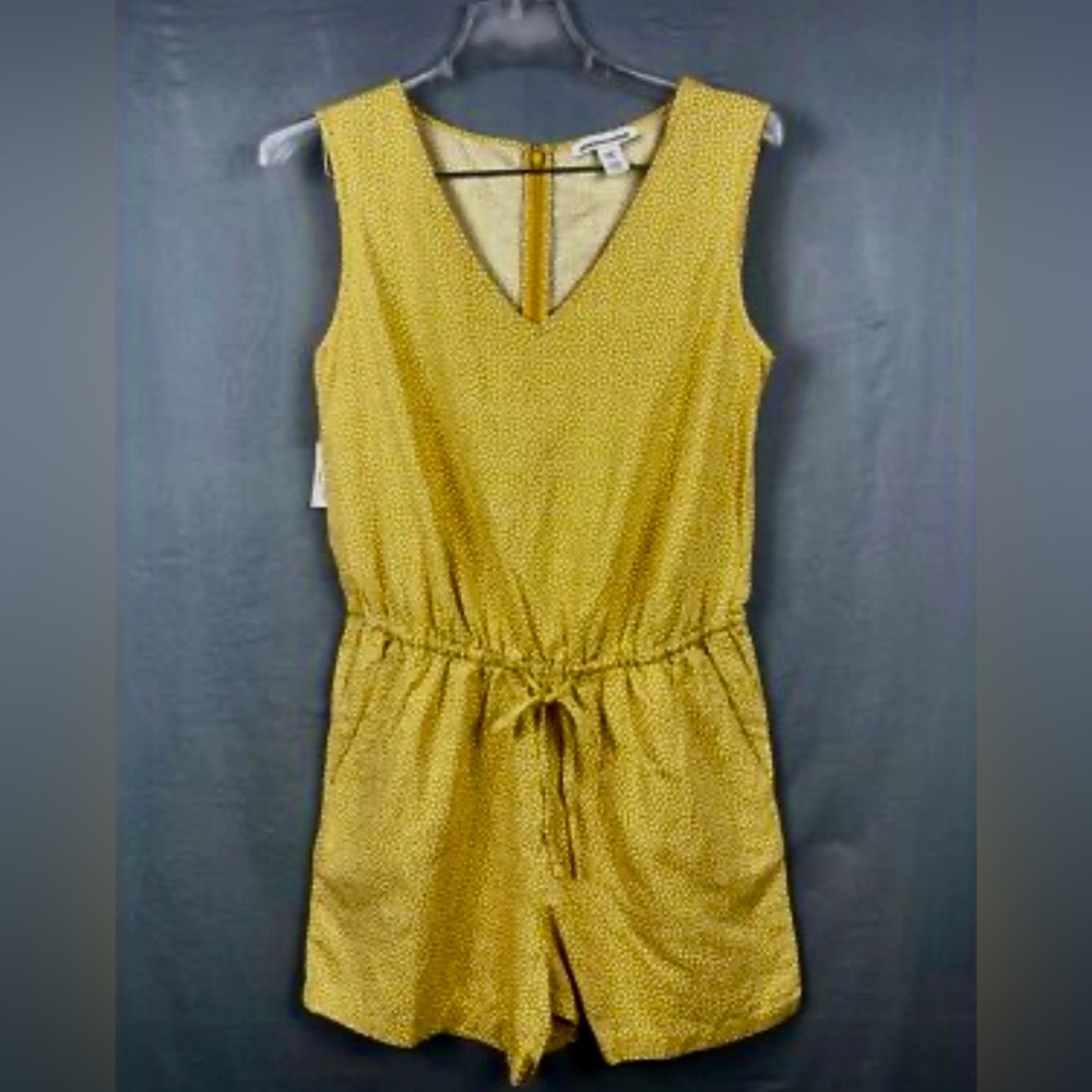 Amazon Essentials Yellow Polka Dot Sleeveless Romper Size 10